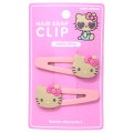 Japan Sanrio Hair Snap Clip Set - Hello Kitty : Sunburn - 1