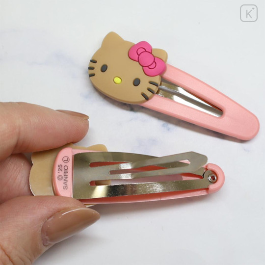 Japan Sanrio Hair Snap Clip Set - Hello Kitty : Sunburn - 2