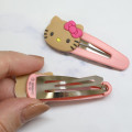 Japan Sanrio Hair Snap Clip Set - Hello Kitty : Sunburn - 2