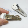 Japan Sanrio Hair Snap Clip Set - Hello Kitty : Monochrome - 2