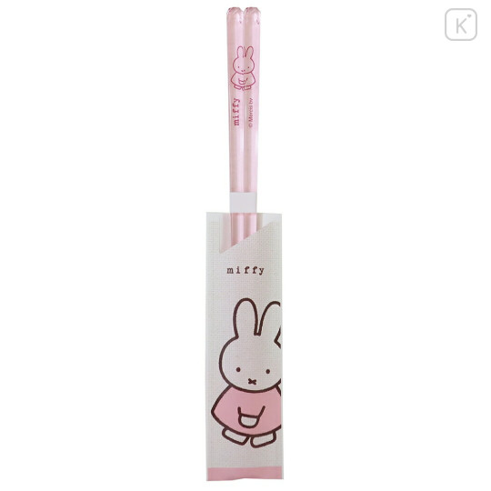 Japan Miffy Clear Chopsticks 23cm - Light Pink - 1