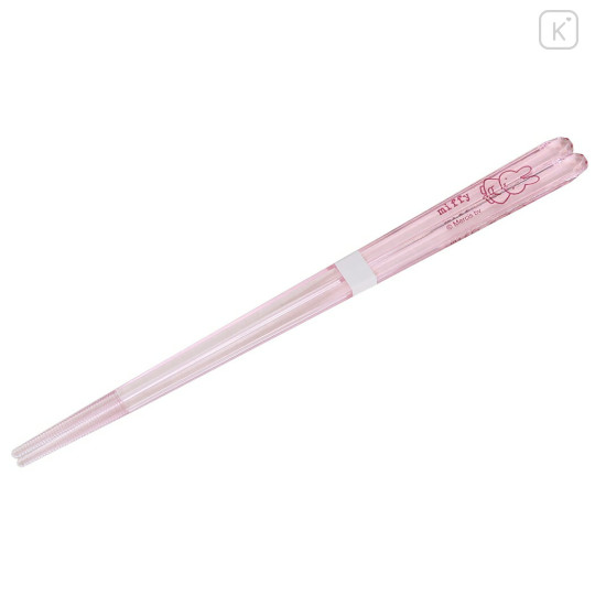 Japan Miffy Clear Chopsticks 23cm - Light Pink - 2