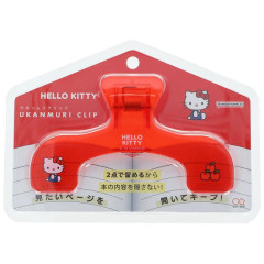 Japan Sanrio Ukanmuri Book Clip - Hello Kitty : Apple Red