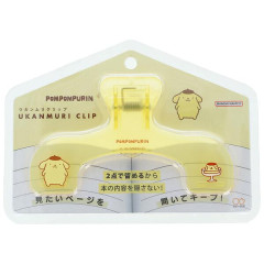 Japan Sanrio Ukanmuri Book Clip - Pompompurin : Pudding