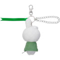 Japan Miffy Mascot Holder Bag Charm - Chokkorisan Sitting Plush Green Dress Darn - 4