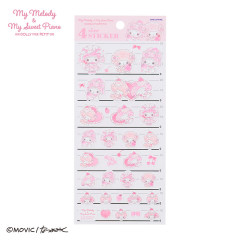 Japan Sanrio 4 Size Sticker - My Melody & My Sweet Piano : Dolly Mix Petit
