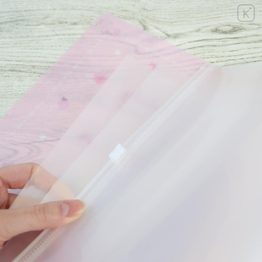Japan Sanrio A4 Zipper 6 Pockets Clear File - My Melody & My Sweet Piano : Dolly Mix Petit - 4