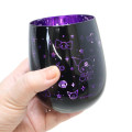 Japan Sanrio Swinging Glass Tumbler - Kuromi : Sparkling Metallic Galaxy - 2