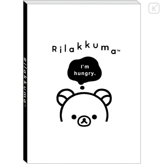 Japan San-x A6 Notepad - Basic Rilakkuma Monochrome White - 1