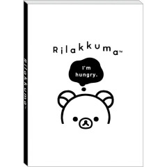 Japan San-x A6 Notepad - Basic Rilakkuma Monochrome White
