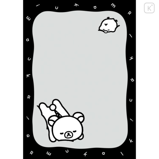 Japan San-x A6 Notepad - Basic Rilakkuma Monochrome White - 3