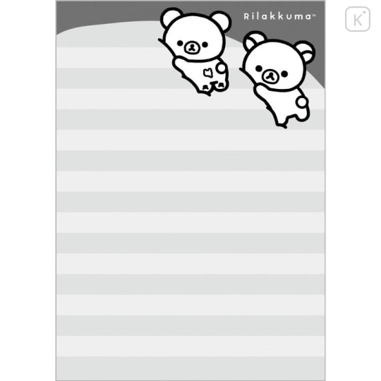 Japan San-x A6 Notepad - Basic Rilakkuma Monochrome White - 4