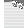 Japan San-x A6 Notepad - Basic Rilakkuma Monochrome White - 4