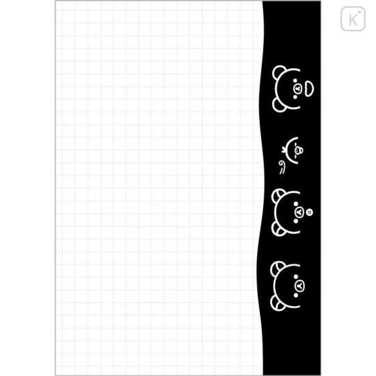 Japan San-x A6 Notepad - Basic Rilakkuma Monochrome White - 5