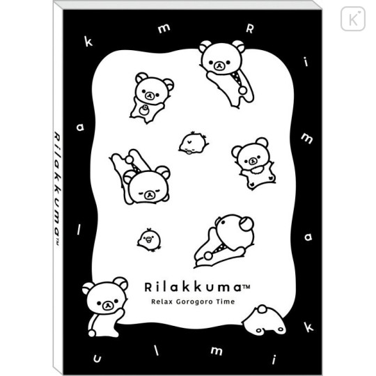 Japan San-x A6 Notepad - Basic Rilakkuma Monochrome Black - 1