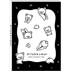 Japan San-x A6 Notepad - Basic Rilakkuma Monochrome Black