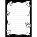 Japan San-x A6 Notepad - Basic Rilakkuma Monochrome Black - 2