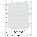 Japan San-x A6 Notepad - Basic Rilakkuma Monochrome Black - 3