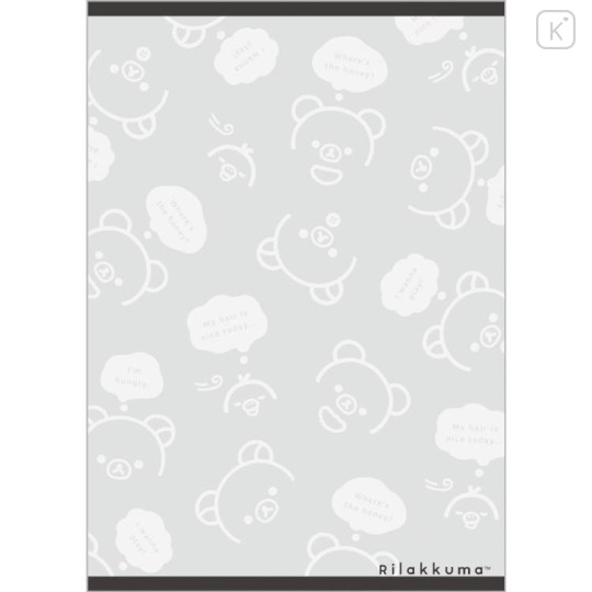 Japan San-x A6 Notepad - Basic Rilakkuma Monochrome Black - 5
