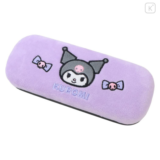 Japan Sanrio Glasses Case - Kuromi : Embroidered - 1