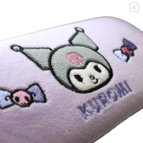 Japan Sanrio Glasses Case - Kuromi : Embroidered - 4
