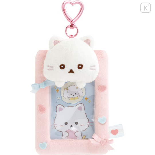 Japan San-x Soft Plush Photo Keychain - Ishiyowachan : Love My Favorite Idol Kouhai-chan Heart Carabiner - 1