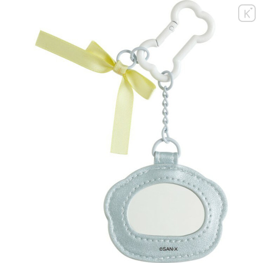 Japan San-x Embroidered Patch Mascot & Mirror Bag Charm Keychain - Ishiyowa-chan : Love My Favorite Idol - 3