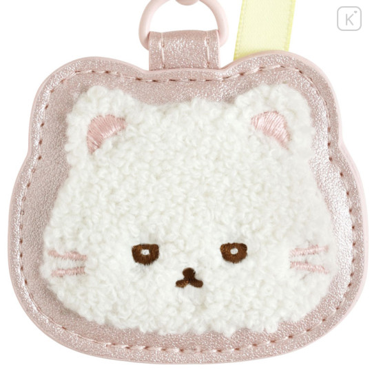 Japan San-x Embroidered Patch Mascot & Mirror Bag Charm Keychain - Ishiyowachan : Love My Favorite Idol Kouhai-chan - 2