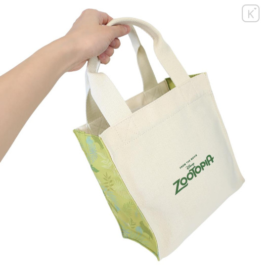 Japan Disney Mini Square Tote Bag - Zootopia : Nick Wilde Green - 2