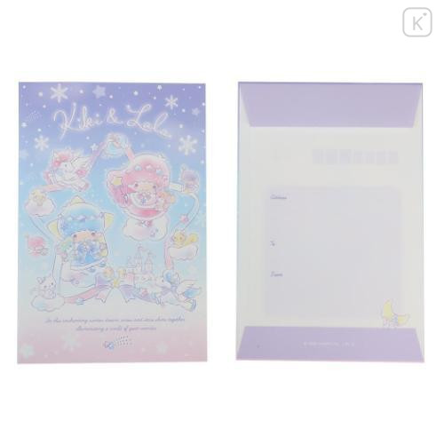 Japan Sanrio Volume Up Letter Envelope Set - Little Twin Stars : Snow Lantern Fantasy - 4