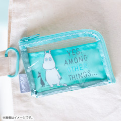 Japan Moomin Pass Case Card Holder Pouch - Moomintroll : Turquoise
