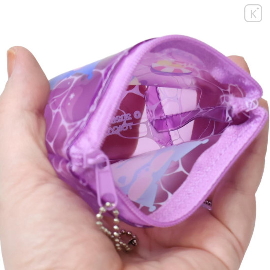 Japan Sanrio Triangular Mini Pouch - Kuromi : Tan Summer Pool Party - 3