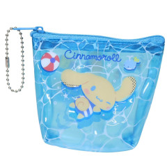 Japan Sanrio Triangular Mini Pouch - Cinnamoroll : Tan Summer Pool Party