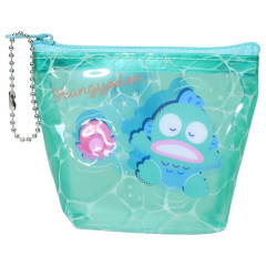 Japan Sanrio Triangular Mini Pouch - Hangyodon : Tan Summer Pool Party