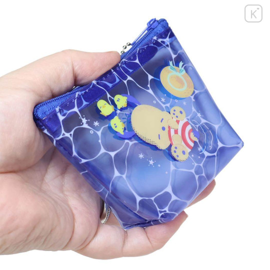 Japan Sanrio Triangular Mini Pouch - Pochacco : Tan Summer Pool Party - 2