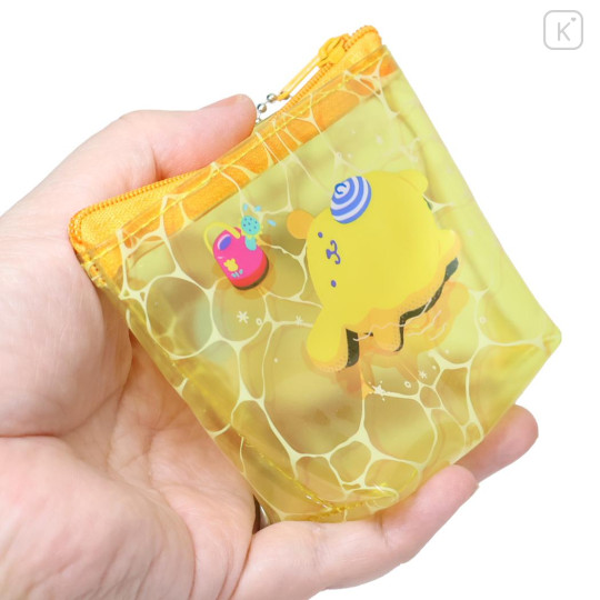 Japan Sanrio Triangular Mini Pouch - Pompompurin : Tan Summer Pool Party - 2