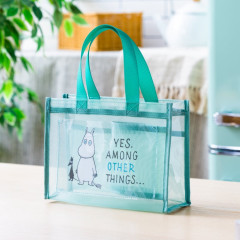 Japan Moomin Mini Mesh Tote Bag - Moomintroll : Turquoise