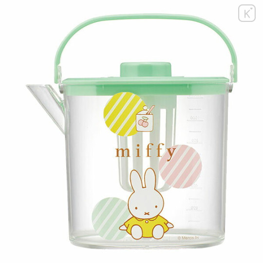 Japan Miffy Cold Tea Pot with Tea Strainer - 1