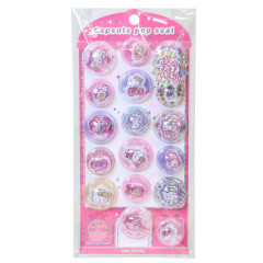 Japan Sanrio Shake Shake Capsule Seal Sticker - Hello Kitty : Leopard Gal Pop 3D