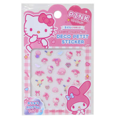 Japan Sanrio Deco Petit Sticker - Characters Pink Ribbon