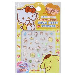 Japan Sanrio Deco Petit Sticker - Characters Yellow