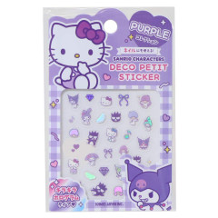 Japan Sanrio Deco Petit Sticker - Characters Purple Ribbon