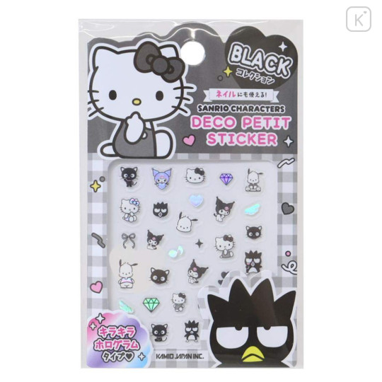 Japan Sanrio Deco Petit Sticker - Characters Black - 1