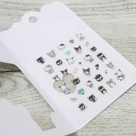 Japan Sanrio Deco Petit Sticker - Characters Black - 2
