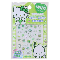 Japan Sanrio Deco Petit Sticker - Characters Green