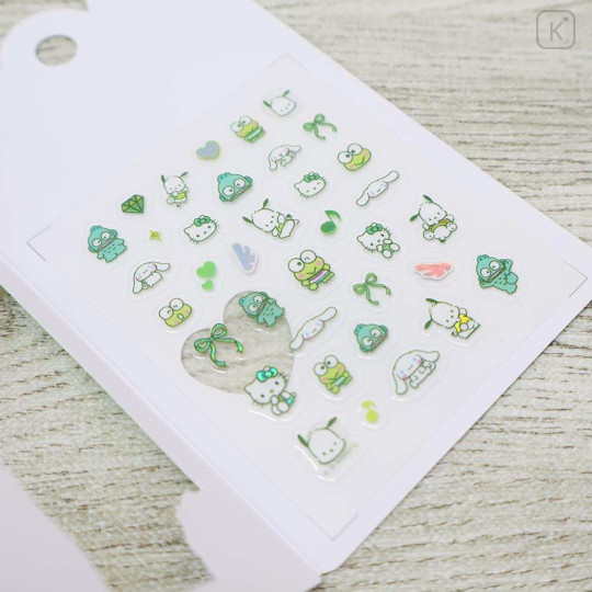 Japan Sanrio Deco Petit Sticker - Characters Green - 2