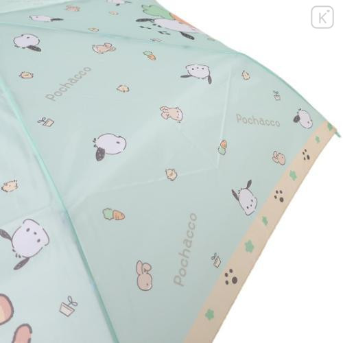 Japan Sanrio Folding Umbrella - Pochacco : Carrot Mint - 5