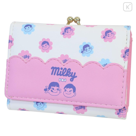 Japan Peko Chan Clasp Trifold Wallet - Milky Candy Pink - 1