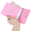 Japan Peko Chan Clasp Trifold Wallet - Milky Candy Pink - 3