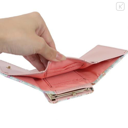 Japan Peko Chan Clasp Trifold Wallet - Milky Candy Ghingham Pink Blue - 4